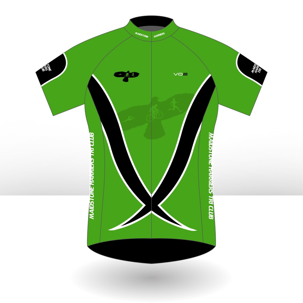 Maidstone Harriers Short Sleeved Velocity Cycling Jersey - Green