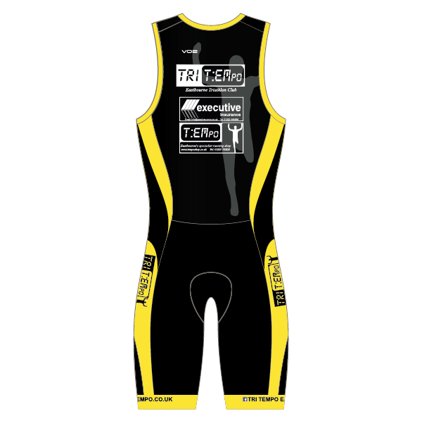 TriTempo Eastbourne Vortex Triathlon Suit - Rear Zip