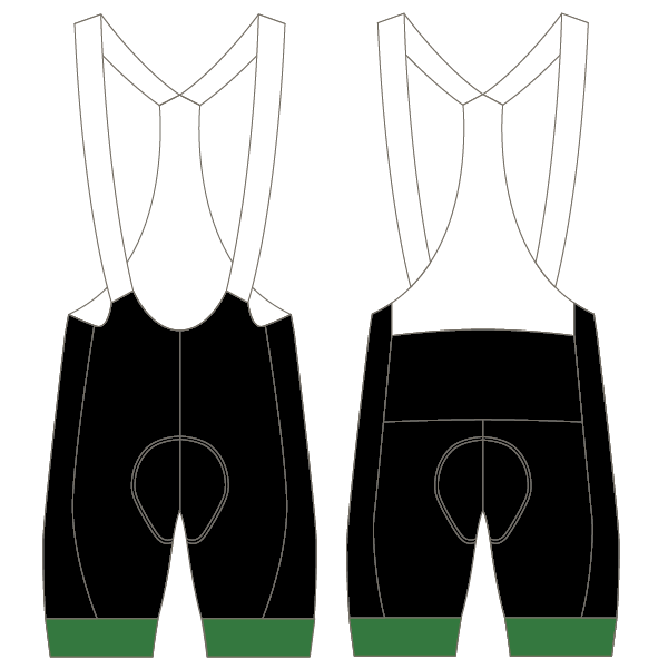 Vegan Cyclists T2 Bibshorts (Custom Leg Bands)