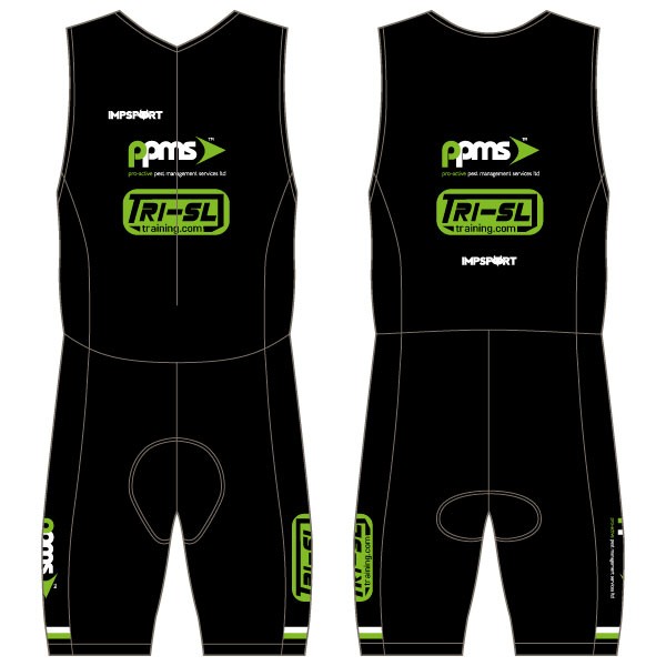 PPMS Men's Tri Suit - Back Zip - No Pockets