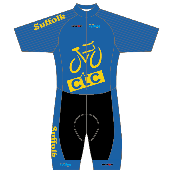 CTC Suffolk Blue/Yellow Design T2 Skinsuit - Short Sleeved