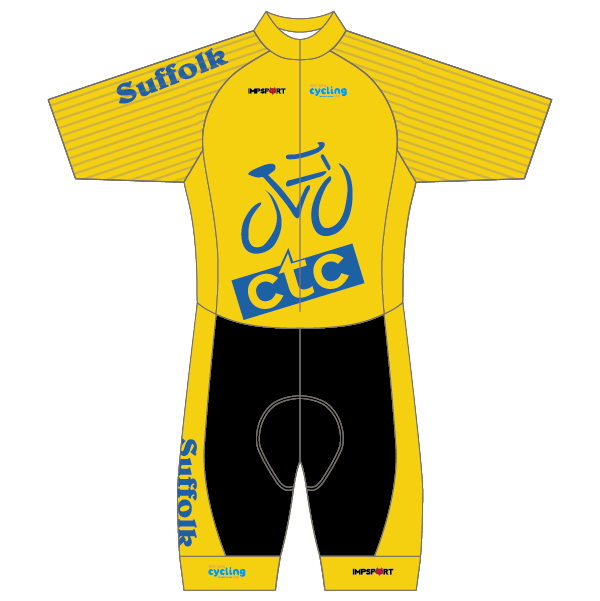 CTC Suffolk Yellow/Blue Design T2 Skinsuit - Short Sleeved