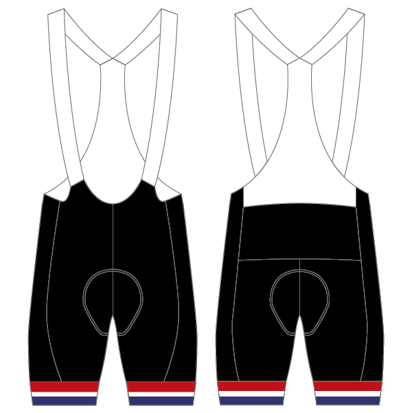 Newcastle Cheviots CC T2 Bibshorts (Custom Leg Bands)