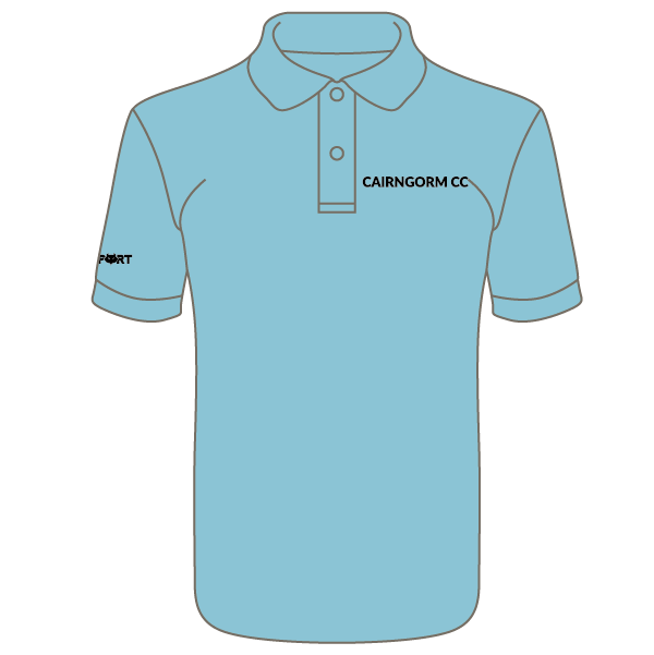 Cairngorm Cycling Club Cool Polo (Sky)