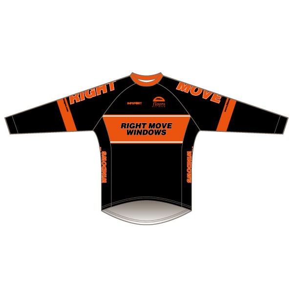 Team Right Move Windows Orange Design Long Sleeved Downhill Jersey
