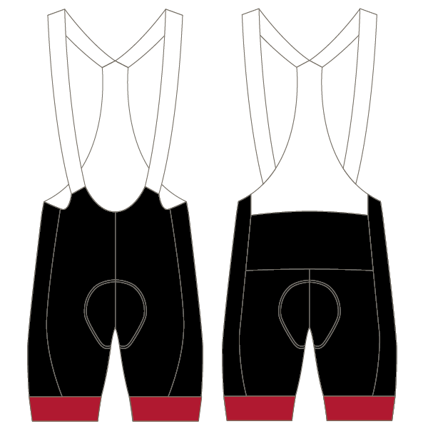 Amersham Road CC White Design T2 Bibshorts (Custom Leg Bands)