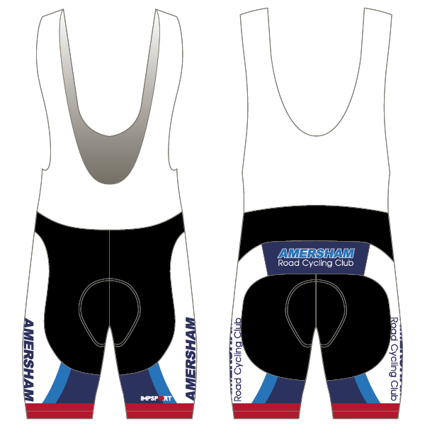 Amersham Road CC White Design T1 Bibshorts