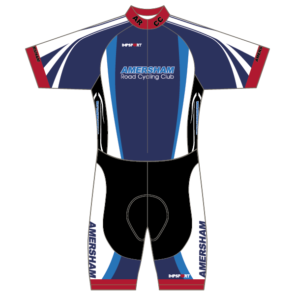 Amersham Road CC White Design T1 Skinsuit - Short Sleeved