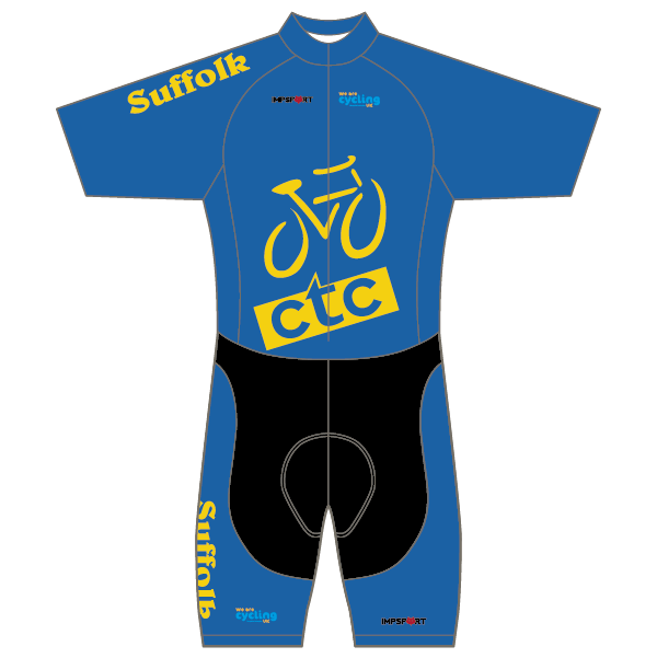 CTC Suffolk Blue/Yellow Design T1 Skinsuit - Short Sleeved