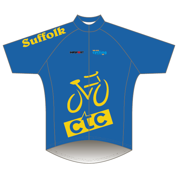 CTC Suffolk Blue/Yellow Design T1 Road Jersey - Short Sleeved