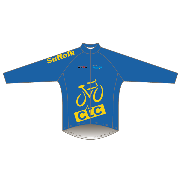 CTC Suffolk Blue/Yellow Design T1 Road Jersey - Long Sleeved
