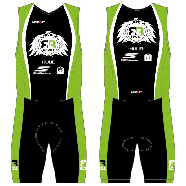 RnR Sport Men's Tri Suit - Back Zip - No Pockets