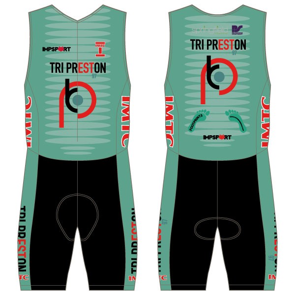 Tri Preston Men's Tri Suit - Front Zip -  With Mesh Pockets