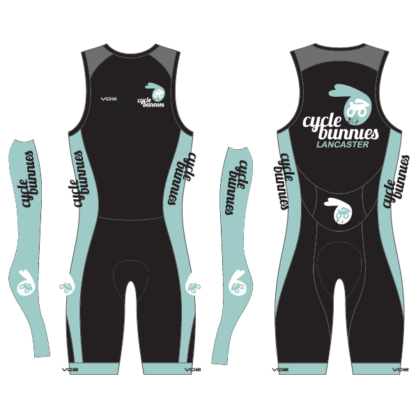 Cycle Bunnies Vortex Triathlon Suit - Rear Zip