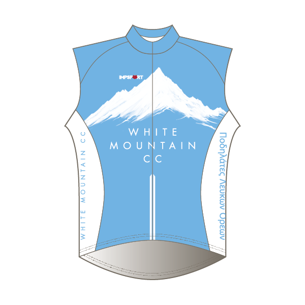 White Mountain CC Light Blue Design T1 Rain Gilet