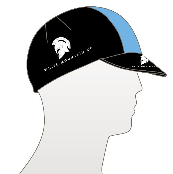 White Mountain CC Light Blue Design Centre Band Cycle Cap
