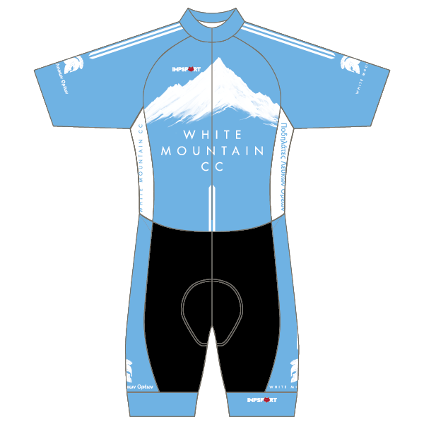 White Mountain CC Light Blue Design T2 Skinsuit - Short Sleeved