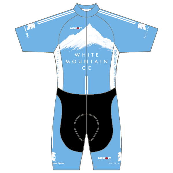 White Mountain CC Light Blue Design T1 Skinsuit - Short Sleeved