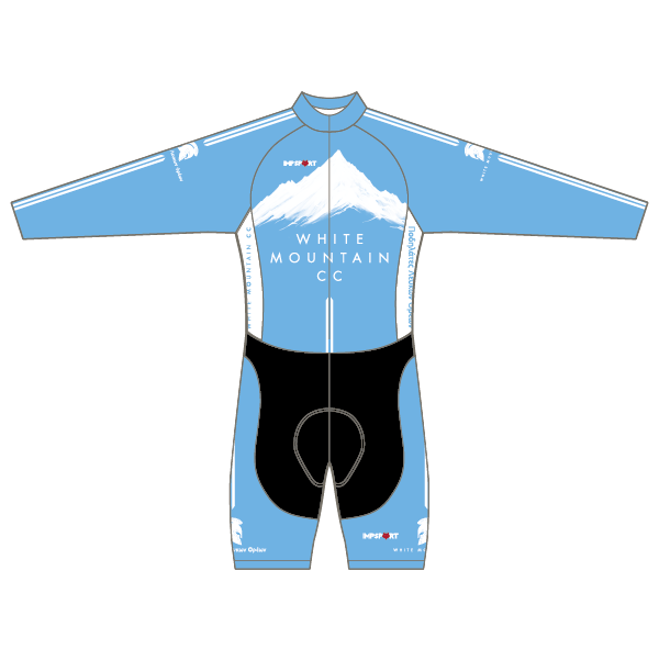 White Mountain CC Light Blue Design T1 Skinsuit - Long Sleeved