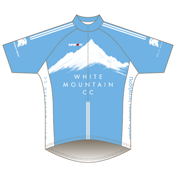 White Mountain CC Light Blue Design T1 Road Jersey - Short Sleeved