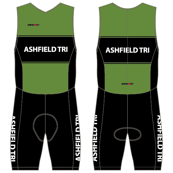 Ashfield Tri Men's Tri Suit - Back  Zip - With Mesh Pockets