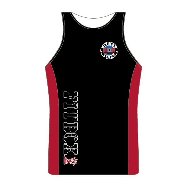 Fitbox Contrast Cool Vest (Black/ Red)