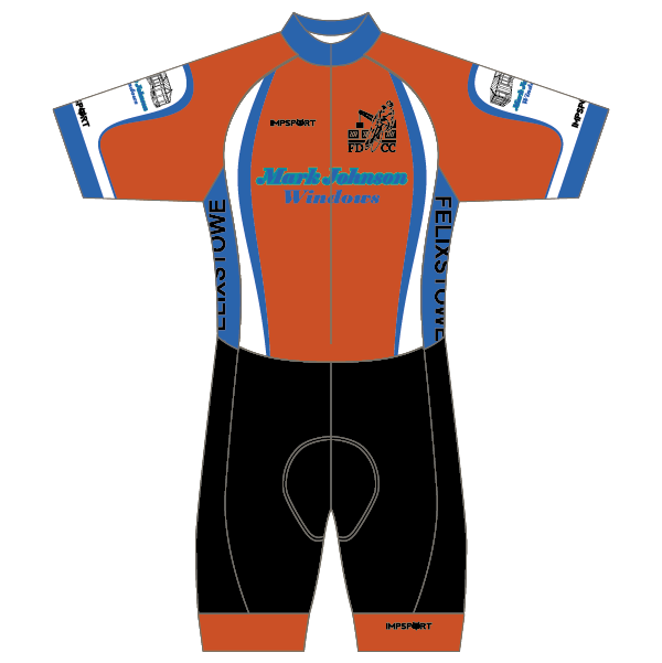 Felixstowe & District CC T2 Skinsuit - Short Sleeved