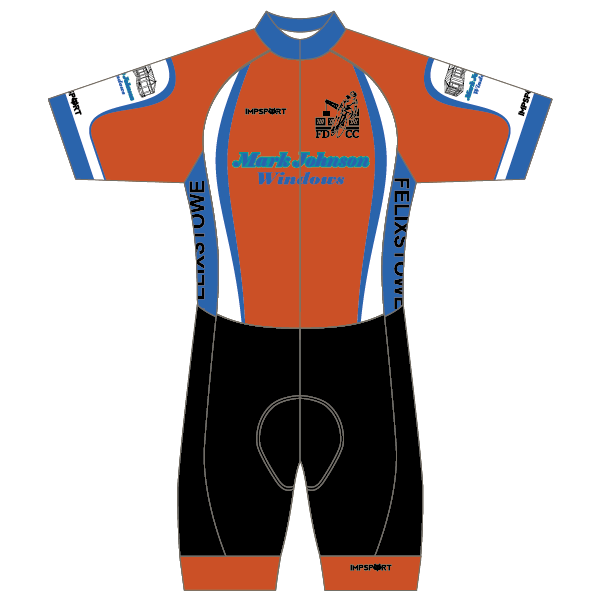 Felixstowe & District CC T2 Skinsuit - Open Zip