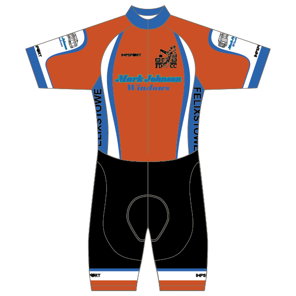 Felixstowe & District CC T1 Skinsuit - Short Sleeved