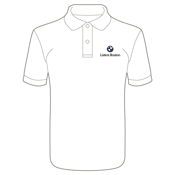 Listers BMW Boston Text Polo Shirt - White