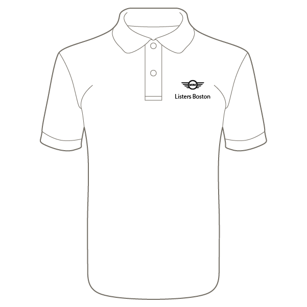 Listers Mini Boston Text Polo Shirt - White