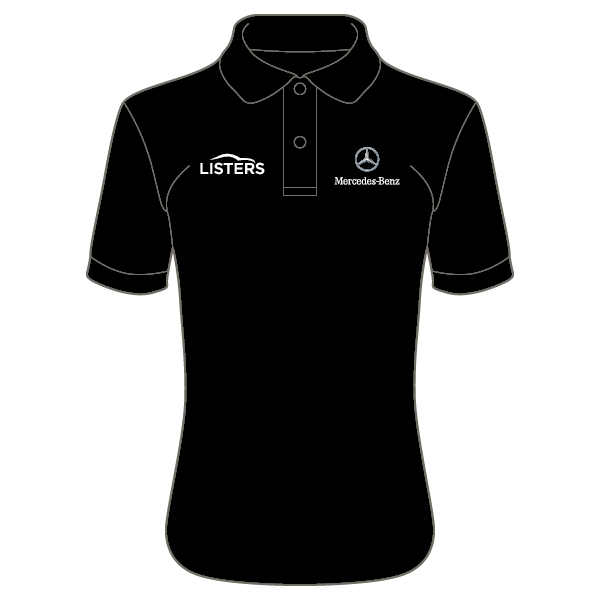 Listers Mercedes Ladies Fit Polo Shirt - Black