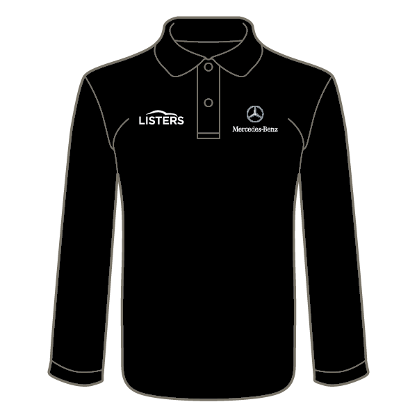 Listers Mercedes Long Sleeved Polo Shirt - Black
