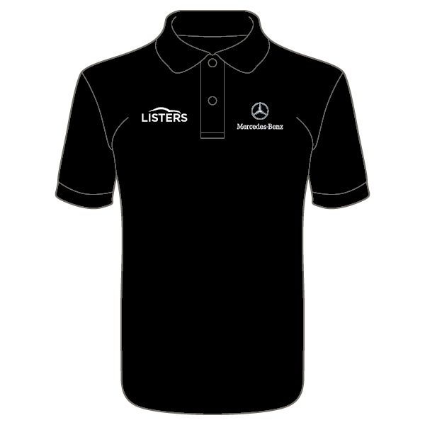 Listers Mercedes Polo Shirt - Black