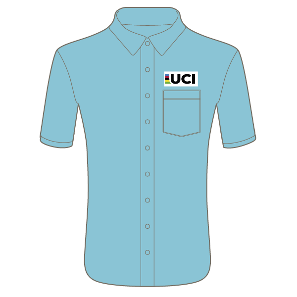 UCI Womens Tailored Shirt - Short Sleeved (Oxford Blue)