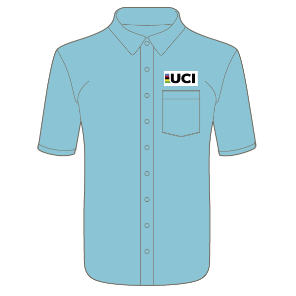 UCI Mens Tailored Shirt - Short Sleeved (Oxford Blue)