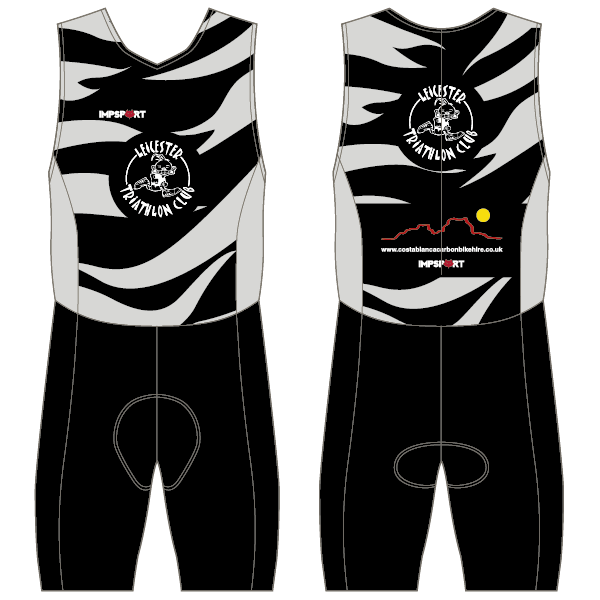 Leicester Tri Tri Mens Tri Suit - Back  Zip - No Pockets