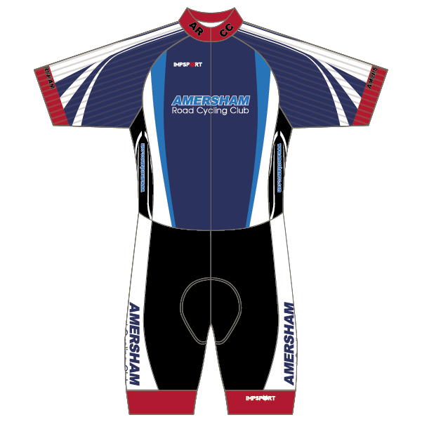 Amersham Road CC White Design T2 Skinsuit - Open Zip