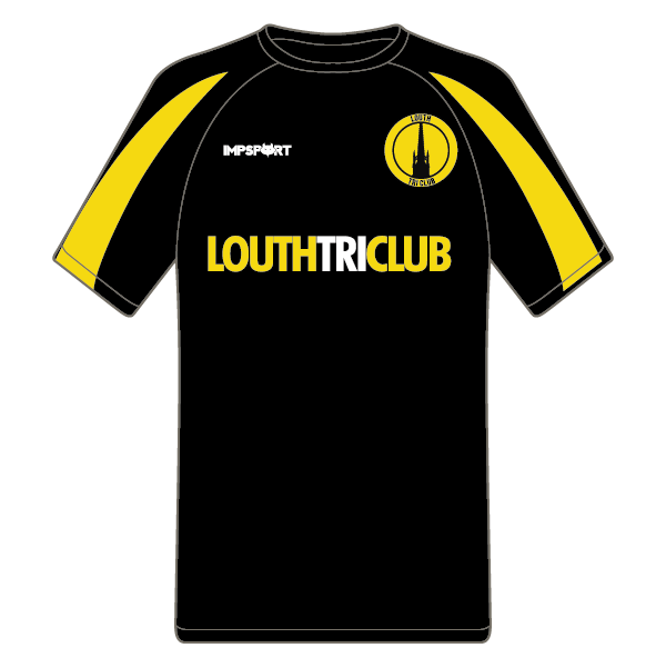 Louth Tri Club Contrast Cool T - Black/Gold