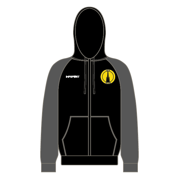 Louth Tri Club Cool Contrast Zoodie - Black/Charcoal