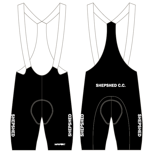 Shepshed Blue Design T3 Bibshorts