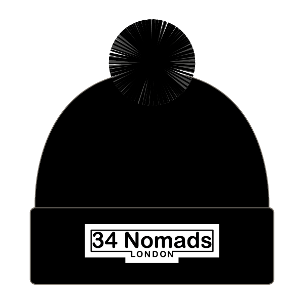 34 Nomads Retro Kit Bobble Hat (Black)