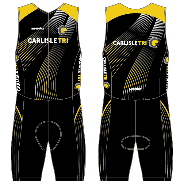 Carlisle Tri Mens Tri Suit - Front Zip + Mesh Pockets
