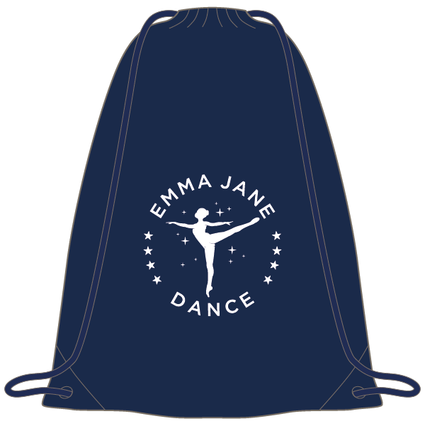 Emma Jane Dance Drawstring Gymsac Navy