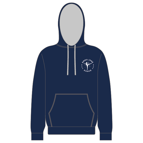 Emma Jane Dance Adult Contrast Hoodie Navy/Grey