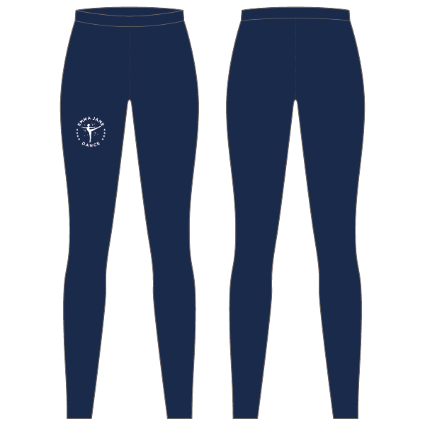 Emma Jane Dance Womens Leggings Navy