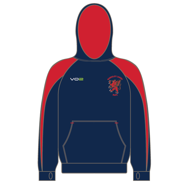 Barnsley Ladies RUFC Premium Pro Hoody - Junior Navy/Red