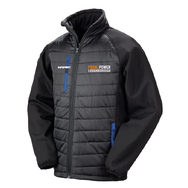 Pedal Power Hybrid Padded Jacket (Black/Royal)