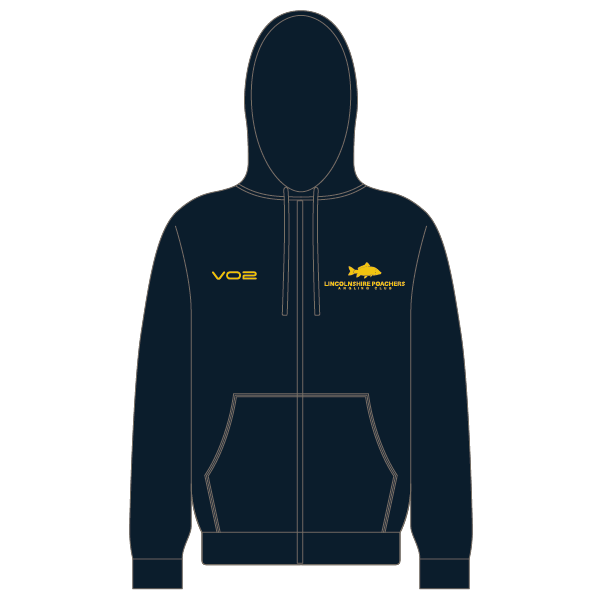 Lincolnshire Poachers Angling Club Zipped Hoodie Navy