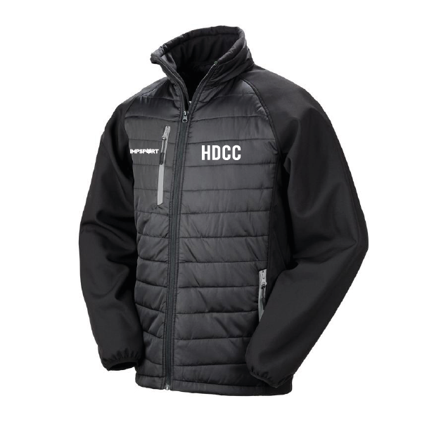 Harworth and District CC Hybrid Padded Jacket (Black)